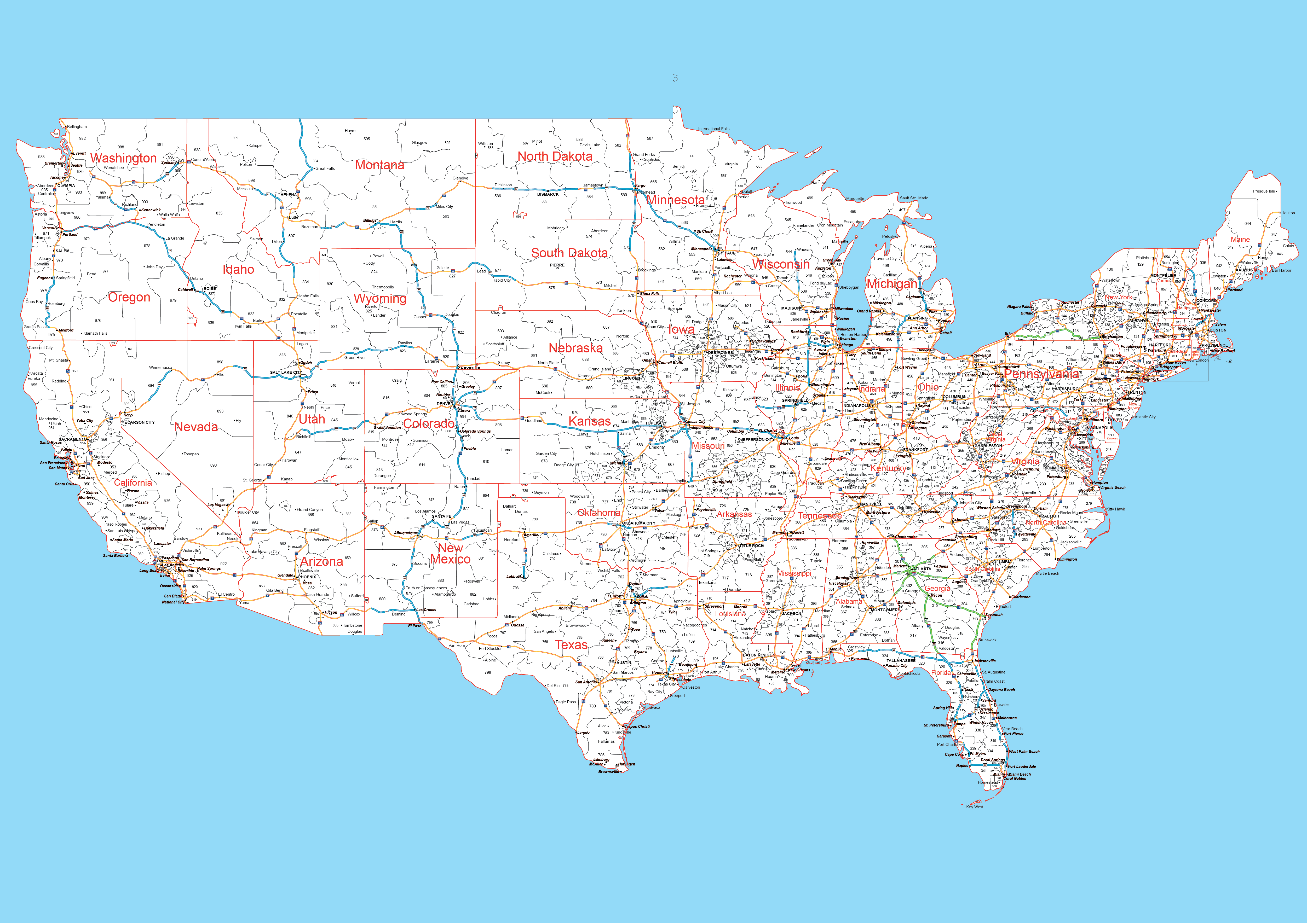 3-digit zip code map files