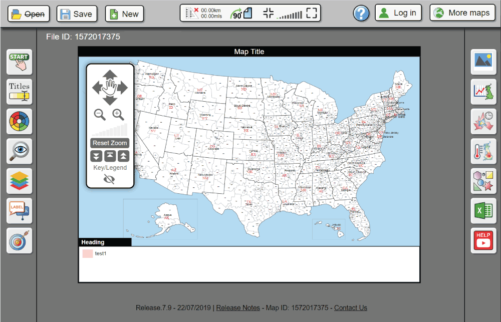 image of a 3-digit zip code coloring tool