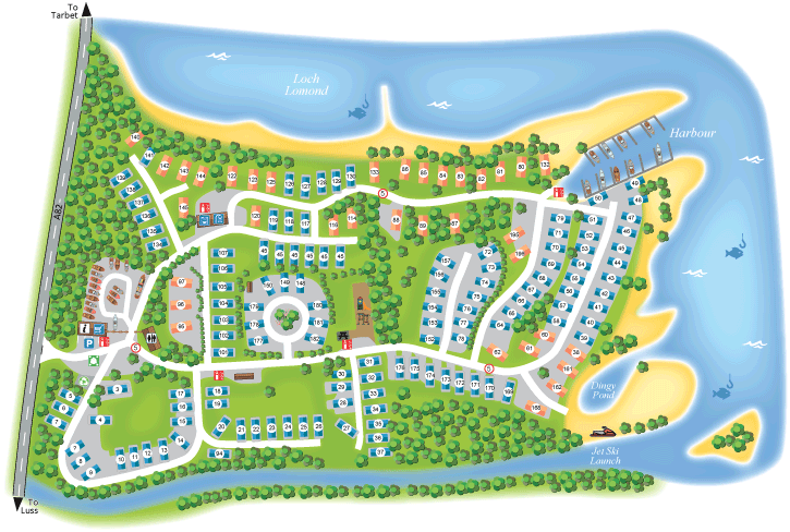 basic inverbeg camping map