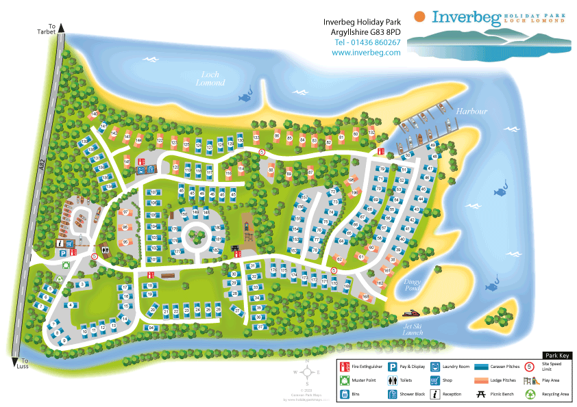 inverbeg holiday park map